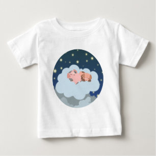T-shirts Desmoronando Cartoon de Leitões
