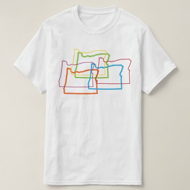 T-shirts desordem do orgulho de oregon (Frente do Design)