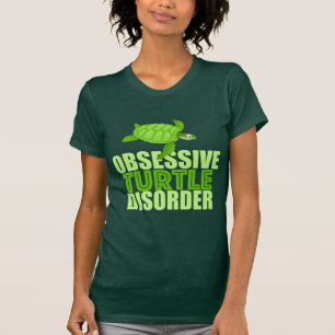 T-shirts Desordem obsessiva engraçada da tartaruga