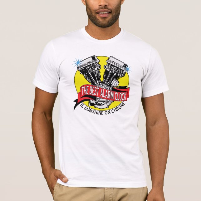T-shirts Despertador do motociclista (Frente)