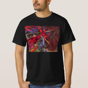 T-shirts Destinos Animais de Franz Marc, Arte Cubista Vinta