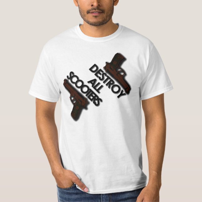 T-shirts Destory todos os patinetes (Frente)