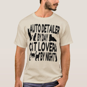 T-shirts Detalhador Automático do Lover de Gato