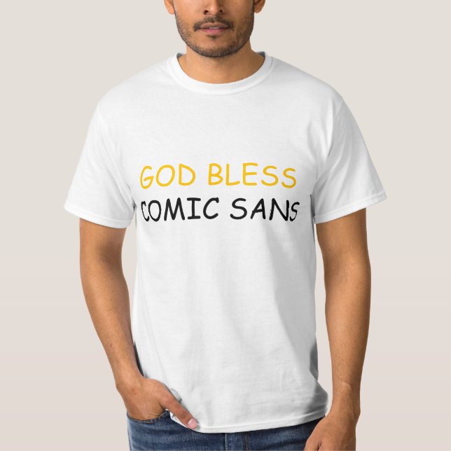 T-shirts Deus abençoe cómicos sem (Frente)
