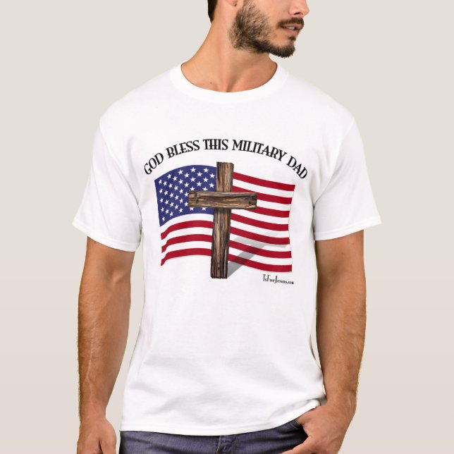 T-SHIRTS DEUS ABENÇOE ESTE PAI MILITAR (Frente)