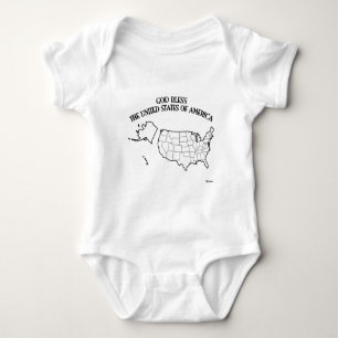 T-shirts DEUS ABENÇOE OS ESTADOS UNIDOS DA AMÉRICA contorno