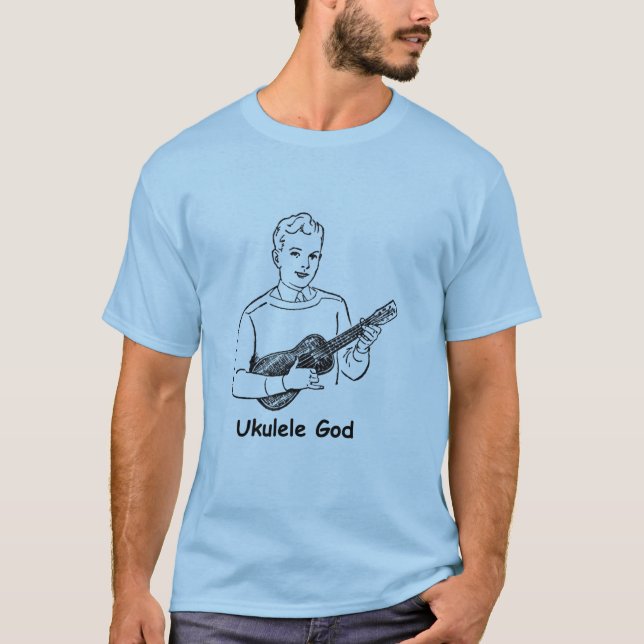 T-shirts Deus do Ukulele (Frente)