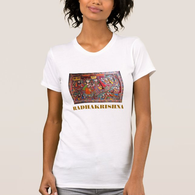 T-SHIRTS DEUSES HINDU DE RADHA KRISHNA (Frente)