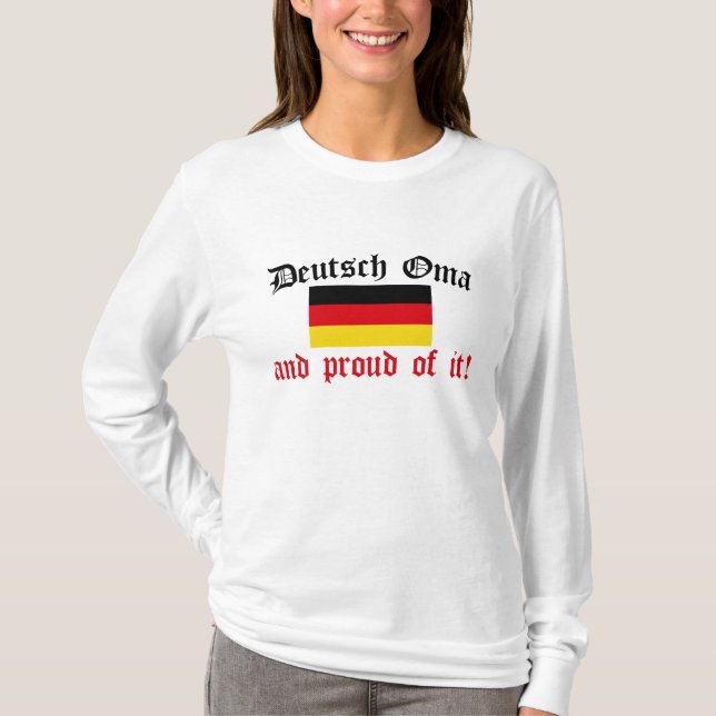 T-shirts Deutsch orgulhoso Oma (Frente)