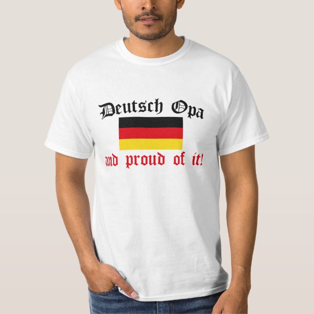 T-shirts Deutsch orgulhoso Opa (Frente)