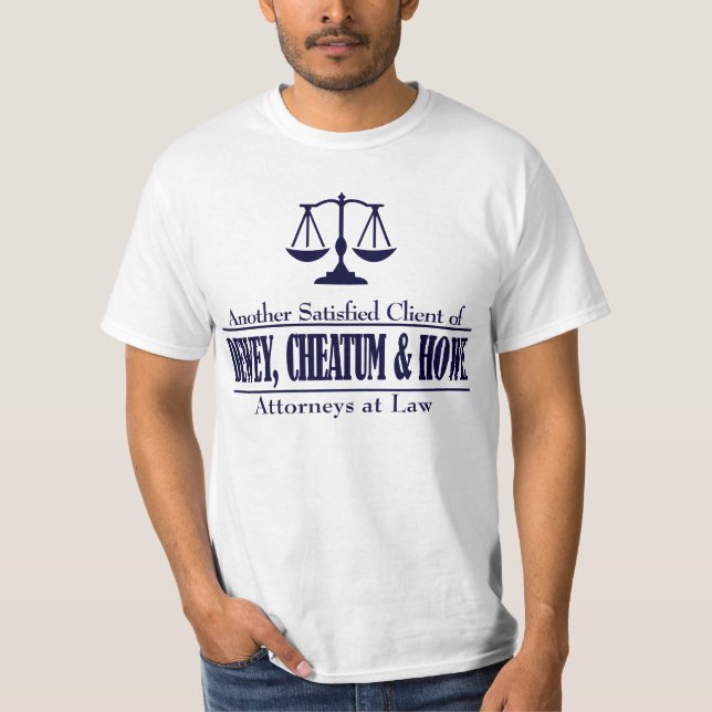 T-shirts Dewey, Cheatum, e Howe (Frente)