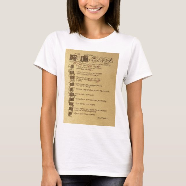 T-shirts dez mandamentos (Frente)