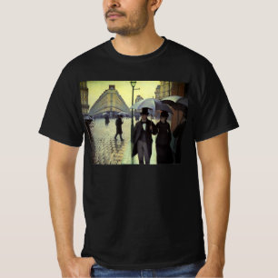 T-shirts Dia Chuvoso na Rua de Paris por Gustave Caillebott