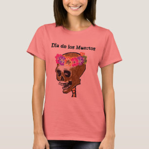 T-shirts Dia da arte inoperante do crânio