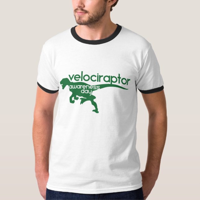 T-shirts Dia da Consciência do Velociraptor (Frente)