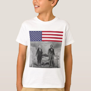 T-shirts Dia da Independência George Washington Abraham Lin