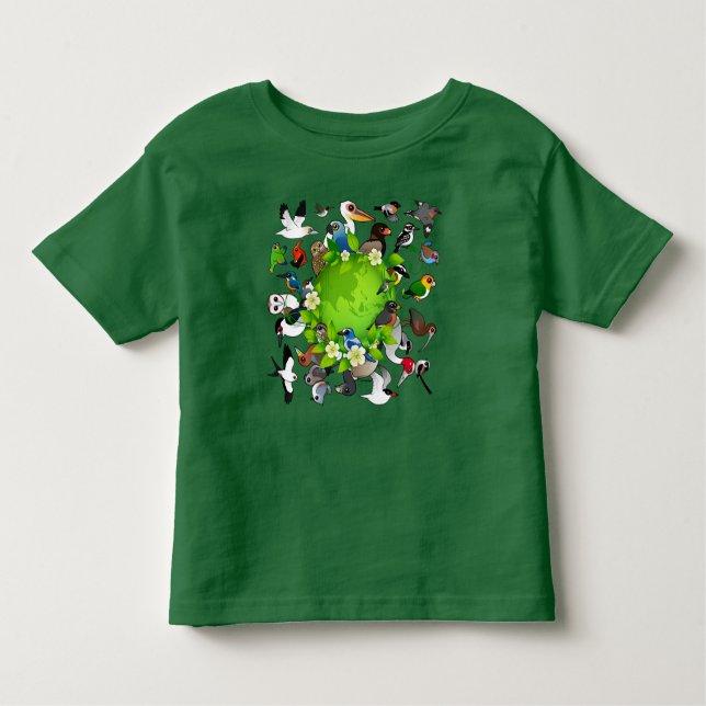 T-shirts Dia da Terra de Birdorable (Frente)