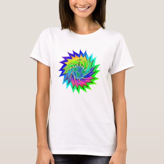 T-shirts Dia da Terra ~ Explosão Solar (Frente)