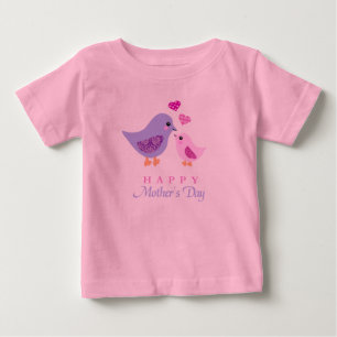 T-shirts Dia das mães bonito dos pássaros da mãe e da