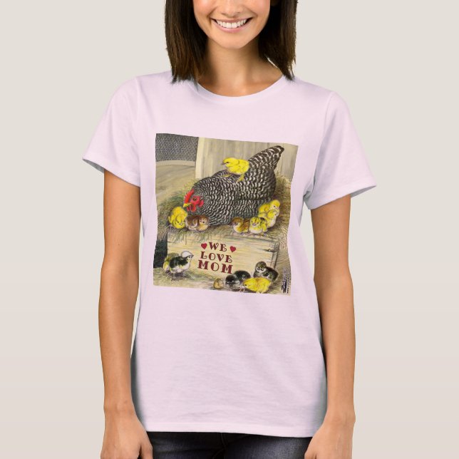 T-shirts Dia das Mães: Nós Amamos a Mamãe! (Frente)
