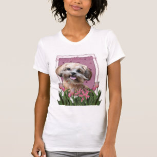 T-shirts Dia das mães - tulipas cor-de-rosa - ShihPoo -