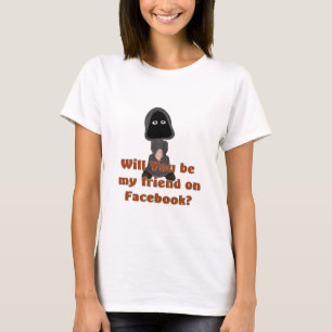 T-shirts Dia de as Bruxas engraçado Amigo das Redes Sociais