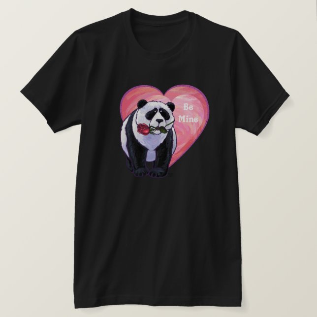 T-shirts Dia de os namorados do Urso Panda (Frente do Design)