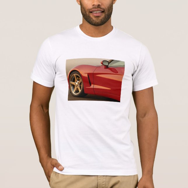 T-shirts Dia de os pais Red Corvette (Frente)
