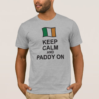T-shirts Dia de São Patrício hoodie MANTER CALM e PADDY ON