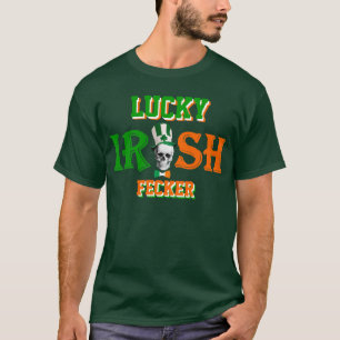 T-shirts Dia de São Patrício irlandês afortunado do feck