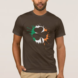 T-shirts Dia de São Patrício irlandês Flag Shamrock