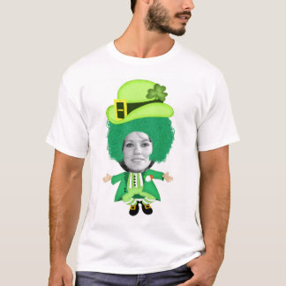 T-shirts Dia de São Patrício Irlandês Jig, Foto Frame Head