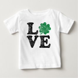 T-shirts Dia de São Patrício LOVE Shamrock Irish