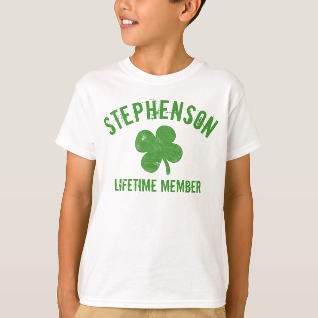 T-shirts Dia de São Patrício personalizado do trevo do (Frente)