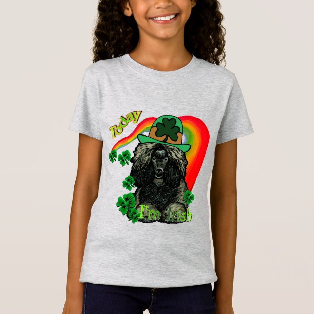 T-shirts Dia de São Patrício Poodle (Frente)