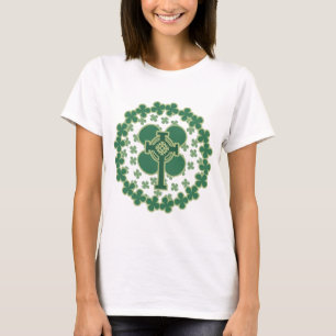 T-shirts Dia de São Patrício Shamrocks Cross