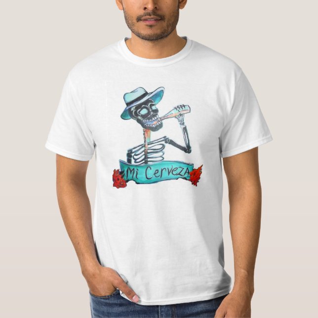 T-shirts Dia do MI Cerveza do morto (Frente)