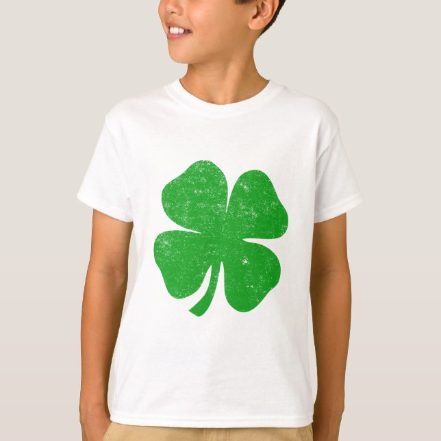 T-shirts Dia do St. Patricks do trevo de quatro folhas (Frente)