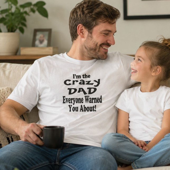 T-shirts Dia dos Pais Pai Louco Divertido (Criador carregado)