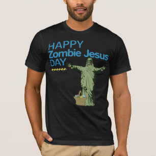 T-shirts Dia feliz de Jesus do zombi