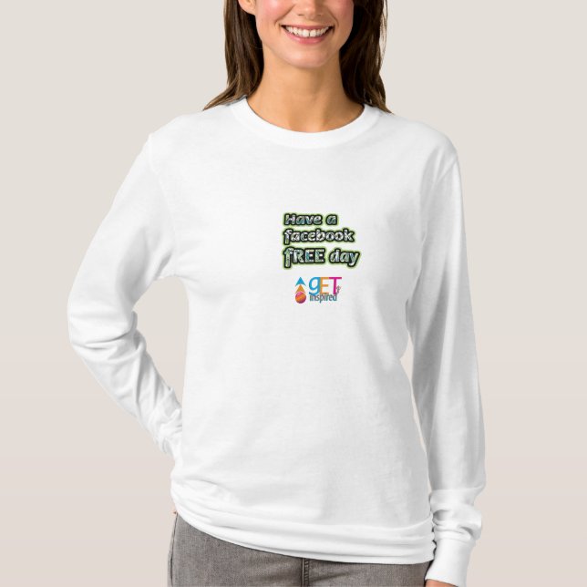 T-shirts Dia Livre do Facebook (Frente)