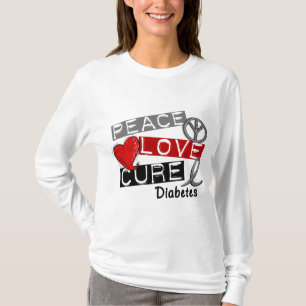 T-SHIRTS DIABETES DA CURA DO AMOR DA PAZ