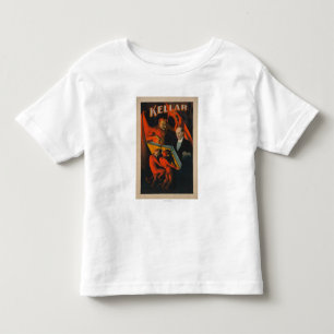 T-shirts Diabo e demónios de Kellar com o poster mágico d