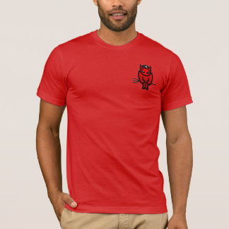 T-shirts Diabo vermelho pequeno Horny
