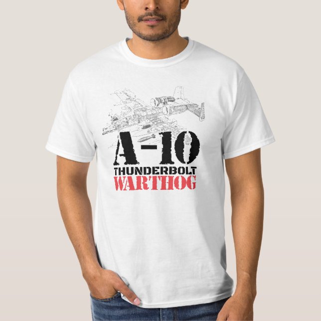 T-shirts Diagrama esquemático legal dos aviões de Warthog (Frente)