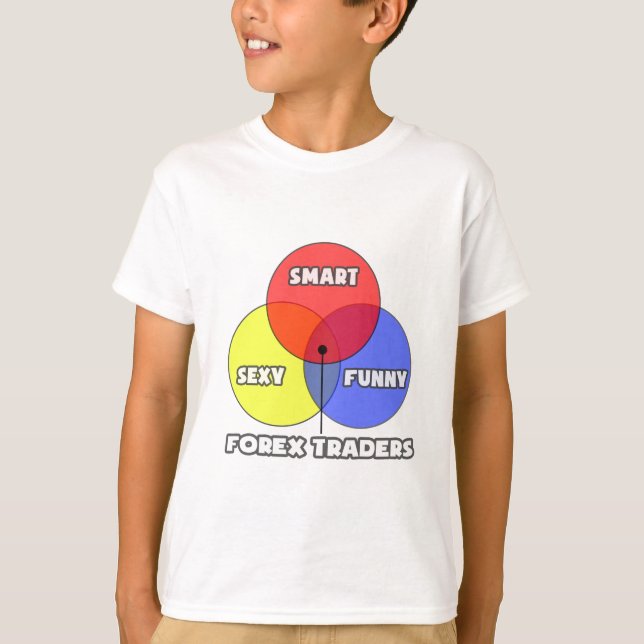 T-shirts Diagrama Venn.. Comerciantes Forex (Frente)