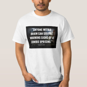 T-shirts Diário do vivo: Tshirt das citações do zombi