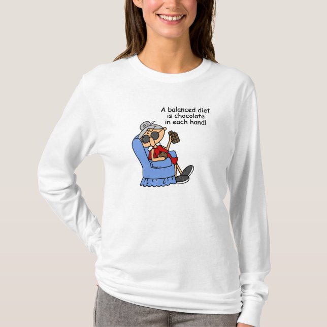 T-shirts Dieta de Chocolate Equilibrado (Frente)