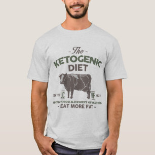 T-shirts DIETA KETOGENIC: Coma o auxílio Alzheimer gordo,