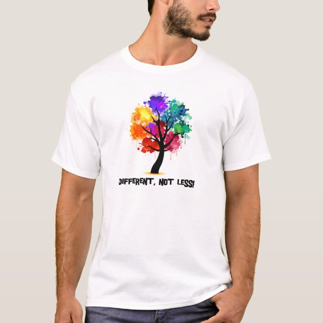 T-shirts Diferente, não menos (Frente)